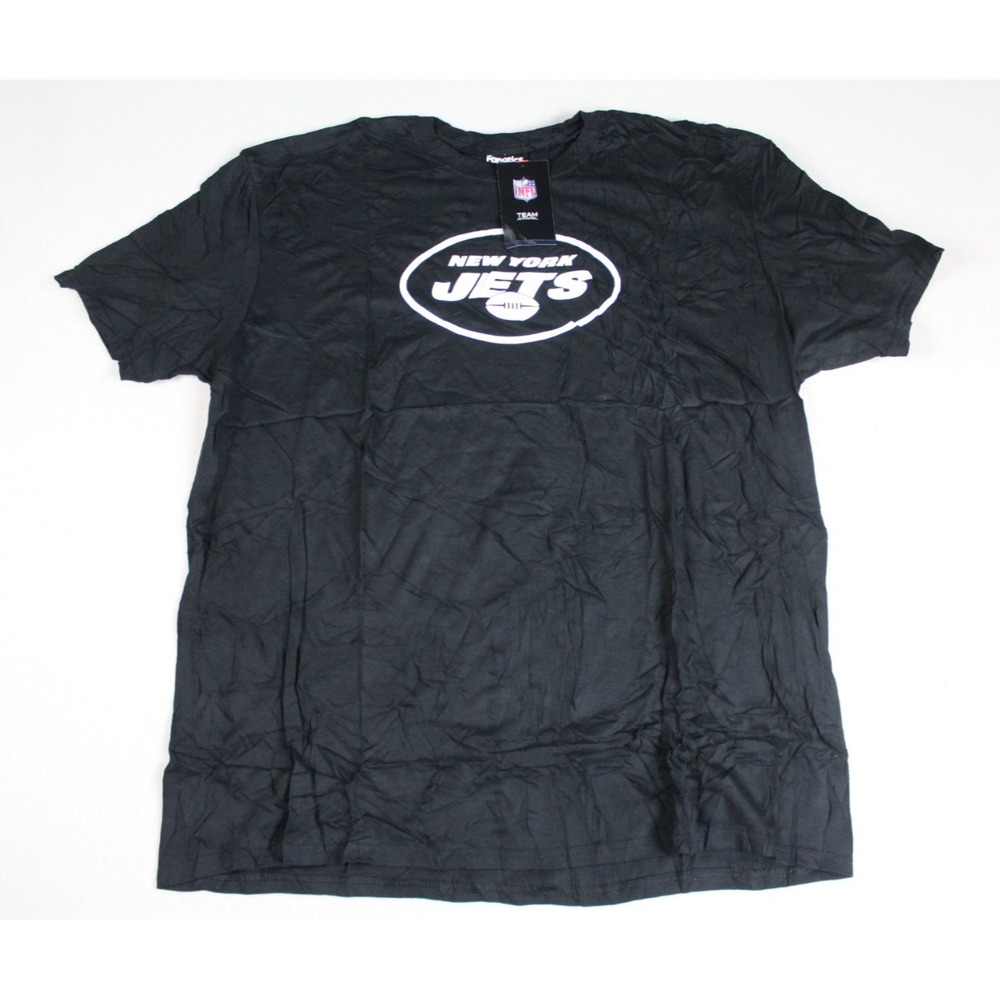 New York Jets Men Black Shirt Short Sleeve Crew Neck Size XXL